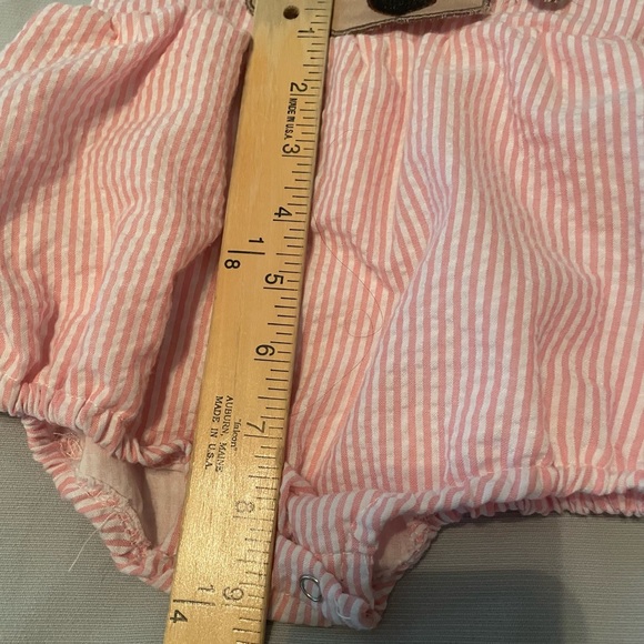 Pink Striped Kids One Piece with Sunflower Dog Design - Picture 5 of 11